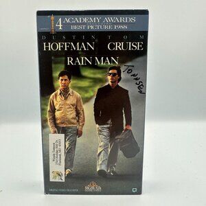 Rain Man VHS 1988 Barry Levinson Movie Hoffman Cruise R MGM UA R Edition